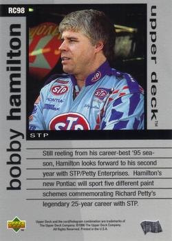 1996 Upper Deck Road to the Cup #RC98 Bobby Hamilton Back
