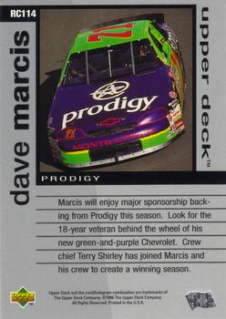1996 Upper Deck Road to the Cup #RC114 Dave Marcis Back