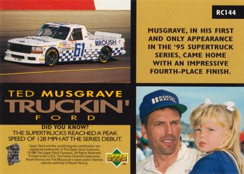 1996 Upper Deck Road to the Cup #RC144 Ted Musgrave Back