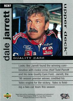 1996 Upper Deck Road to the Cup #RC97 Dale Jarrett Back