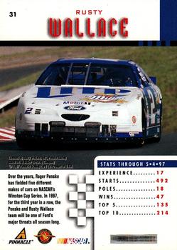 1997 Pinnacle #31 Penske Racing South Back