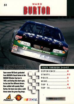 1997 Pinnacle #51 Bill Davis Racing Back