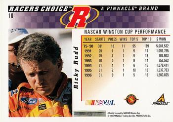 1997 Pinnacle Racer's Choice #10 Ricky Rudd Back