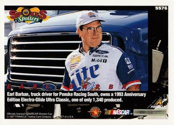 1997 Pinnacle Racer's Choice #SS76 Earl Barban Back
