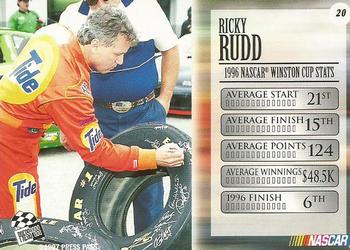 1997 Press Pass VIP #20 Ricky Rudd Back