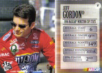 1997 Press Pass VIP #8 Jeff Gordon Back