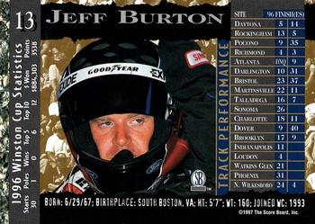 1997 Score Board Racing IQ #13 Jeff Burton Back
