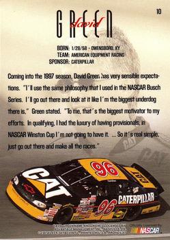 1997 SkyBox NASCAR Profile #10 David Green Back