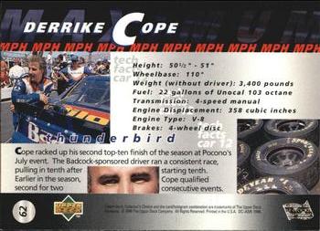 1997 Collector's Choice #62 Derrike Cope's Car Back