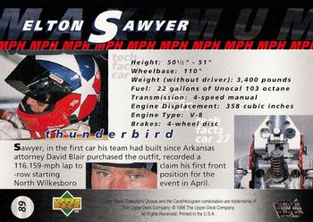 1997 Collector's Choice #89 Elton Sawyer's Car Back