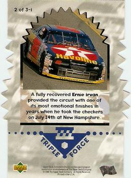 1997 Collector's Choice - Triple Force #2-I Ernie Irvan Back
