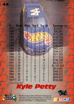 1997 Maxx #44 Kyle Petty Back