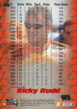 1997 Maxx #55 Ricky Rudd's Car Back
