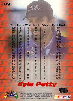 1997 Maxx #89 Kyle Petty's Car Back