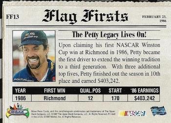 1997 Maxx - Flag Firsts #FF13 Kyle Petty Back