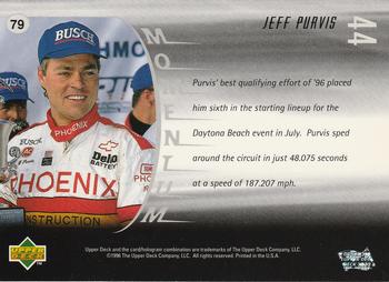 1997 Upper Deck Victory Circle #79 Jeff Purvis Back