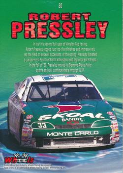 1997 Wheels Race Sharks #20 Robert Pressley Back