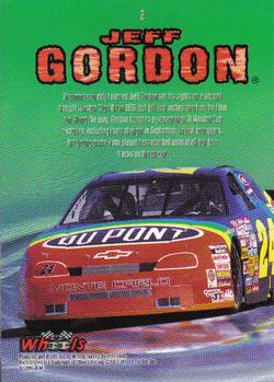 1997 Wheels Race Sharks #2 Jeff Gordon Back