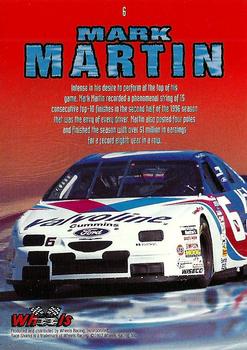1997 Wheels Race Sharks #6 Mark Martin Back