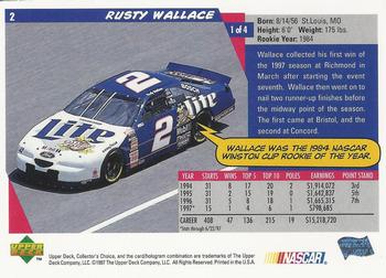 1998 Collector's Choice #2 Rusty Wallace Back