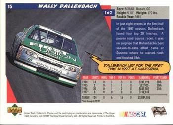 1998 Collector's Choice #15 Wally Dallenbach Back
