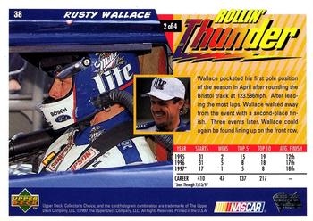 1998 Collector's Choice #38 Rusty Wallace's Car Back