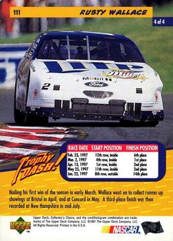 1998 Collector's Choice #111 Rusty Wallace Back