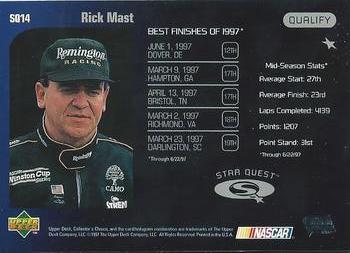 1998 Collector's Choice - Star Quest #SQ14 Rick Mast Back