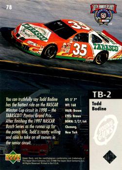 1998 Upper Deck Road to the Cup #78 Todd Bodine Back