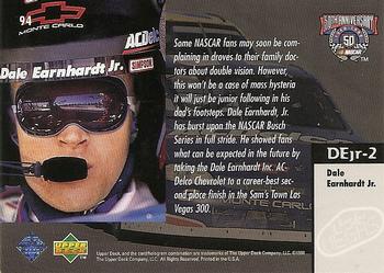 1998 Upper Deck Road to the Cup #94 Dale Earnhardt Jr. Back