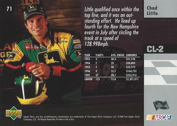 1998 Upper Deck Victory Circle #71 Chad Little Back