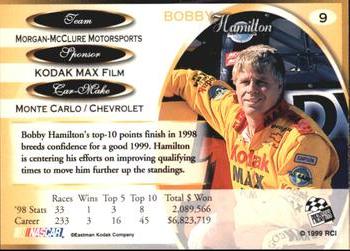 1999 Press Pass Premium #9 Bobby Hamilton Back