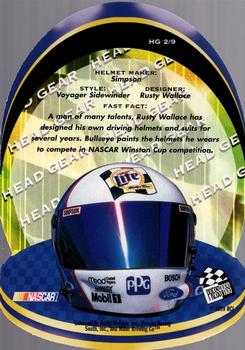 1999 Press Pass VIP - Head Gear #HG 2 Rusty Wallace Back