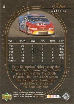 1999 SP Authentic #25 John Andretti Back