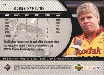 1999 Upper Deck Road to the Cup #23 Bobby Hamilton Back
