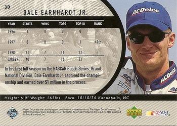 1999 Upper Deck Road to the Cup #30 Dale Earnhardt Jr. Back