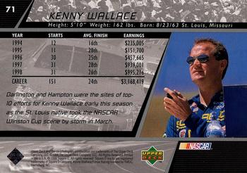 1999 Upper Deck Victory Circle #71 Kenny Wallace Back
