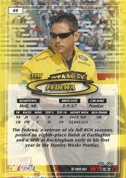 1999 Wheels #40 Tim Fedewa Back