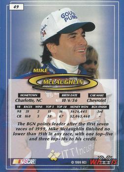 1999 Wheels #49 Mike McLaughlin Back