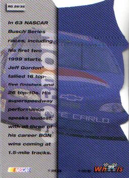 1999 Wheels - Runnin' N Gunnin' #RG29 Jeff Gordon Back