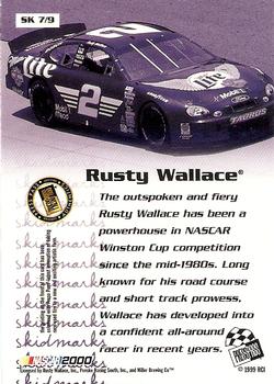 2000 Press Pass - Skidmarks #SK  7 Rusty Wallace Back