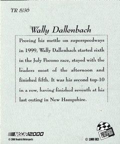 2000 Press Pass - Techno-Retro #TR 5 Wally Dallenbach Back