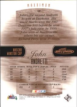 2000 Maxximum #17 John Andretti Back