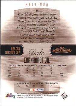 2000 Maxximum #31 Dale Earnhardt Jr. Back