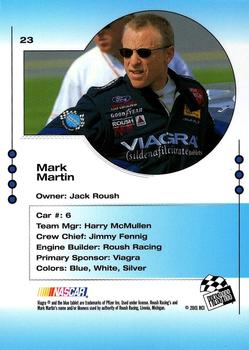 2001 Press Pass Trackside #23 Mark Martin Back