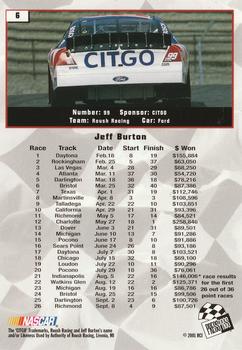 2002 Press Pass #6 Jeff Burton Back