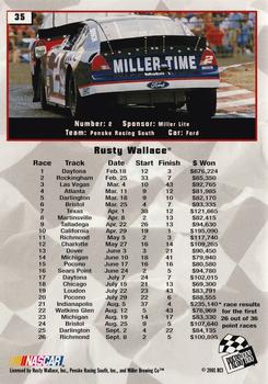2002 Press Pass #35 Rusty Wallace Back
