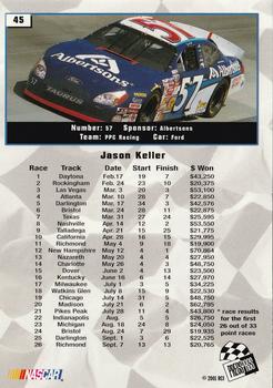 2002 Press Pass #45 Jason Keller Back