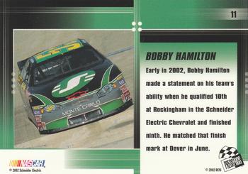 2002 Press Pass Optima #11 Bobby Hamilton Back