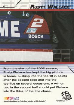 2002 Press Pass Stealth #1 Rusty Wallace Back